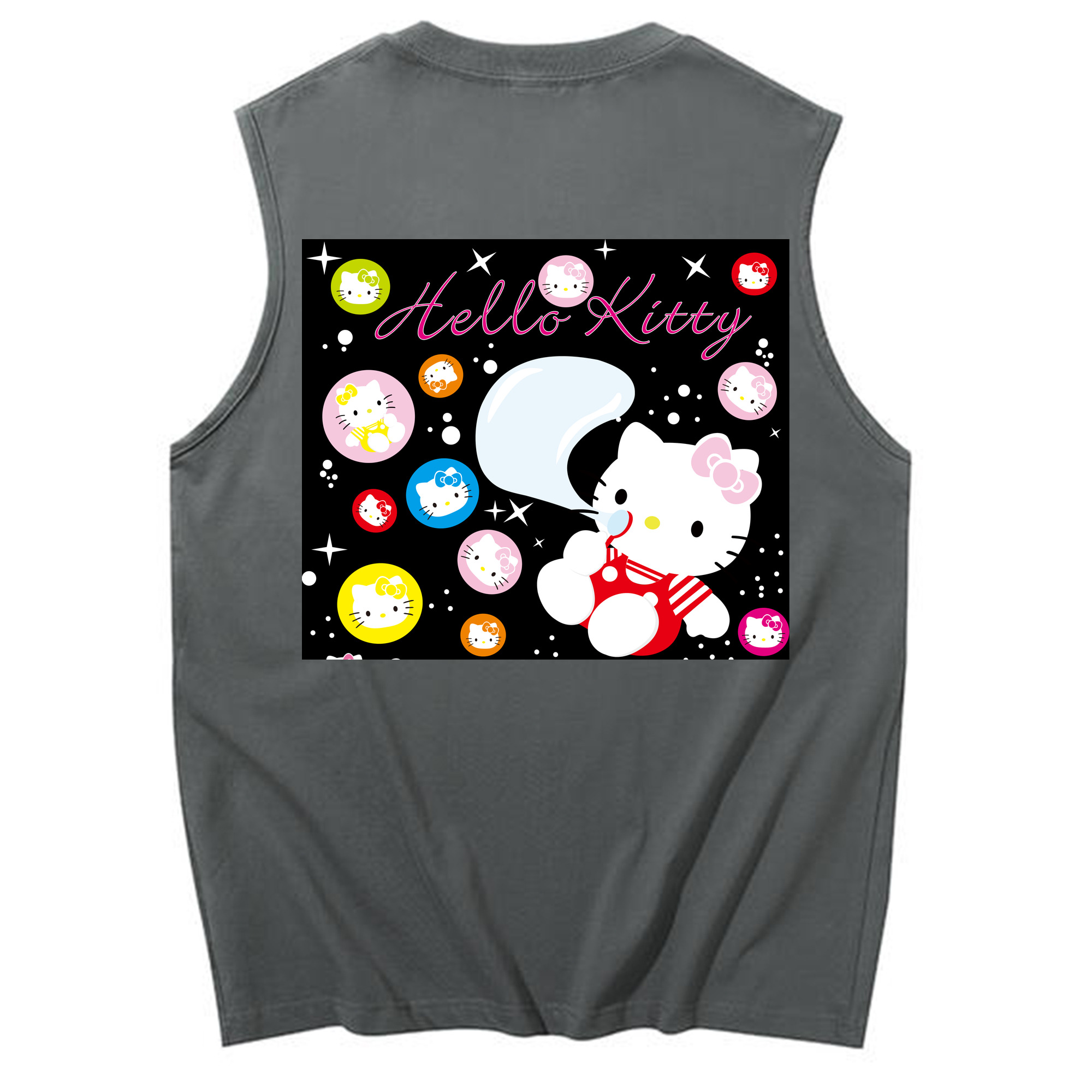 （画像用） Hello Kitty ハローキティ コットン100％タンクトップ（背面プリント）